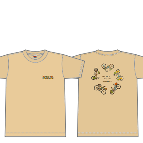 BikePackingイラストTシャツ（カラー：ナチュラル）