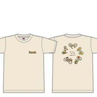 BikePackingイラストTシャツ（カラー：アイボリー）