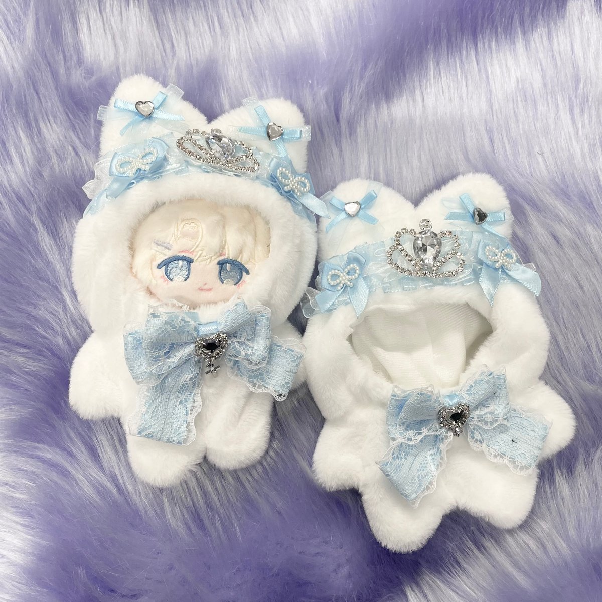 つみき ちびぐるみ 猫耳 おばけ 着ぐるみ 2024 リボンセット⑤⑥ Amazon.co.jp: ぬい服?おすわり着ぐるみ?うさ耳 ちびぐるみ