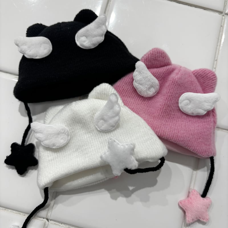 ぬい服　帽子　ねこ　16 一覧］にじぱぺっと ぬい帽子 ぬい服 ネコ耳 ニット帽 10cmぬい