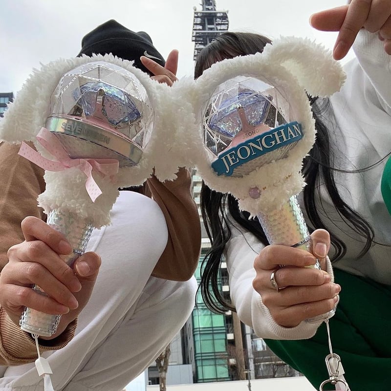 SEVENTEEN ペンライトカバーcarat棒ジョンハンうさぎ天使