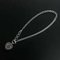 HEART EMBROIDERY NECKLACE RED