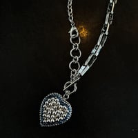 HEART MOTIF NECKLACE BLUE