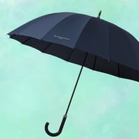 オリジナルロゴ入り傘（ワンタッチ布傘 ネイビー 65cm）