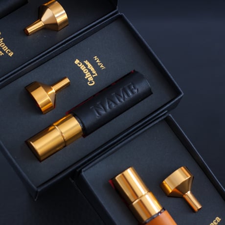 ガラス製アドマイザー5ml　本革巻（名入れ無料）