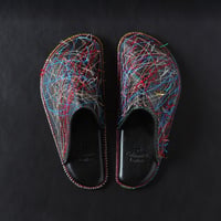 １点物　本革乱れ縫いスリッパ(Lサイズ) ¥100,000