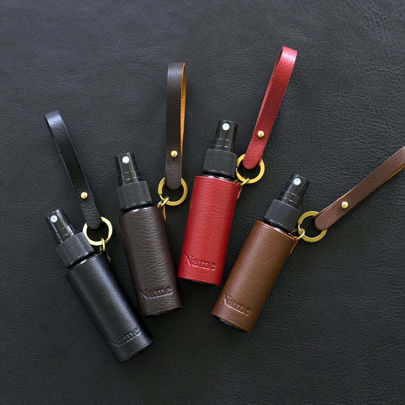 本革スプレーボトルカバー（名入れ無料） | Cahonca Leather