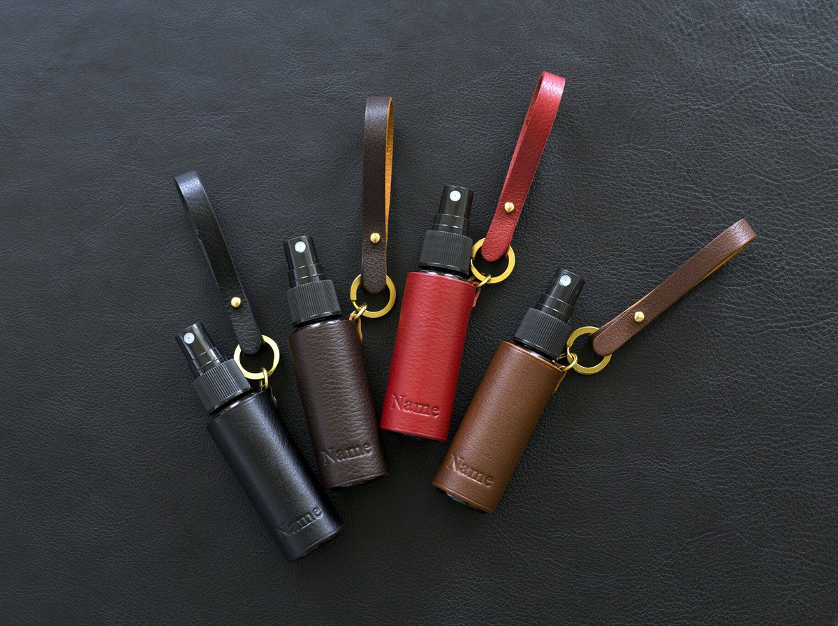 本革スプレーボトルカバー（名入れ無料） | Cahonca Leather
