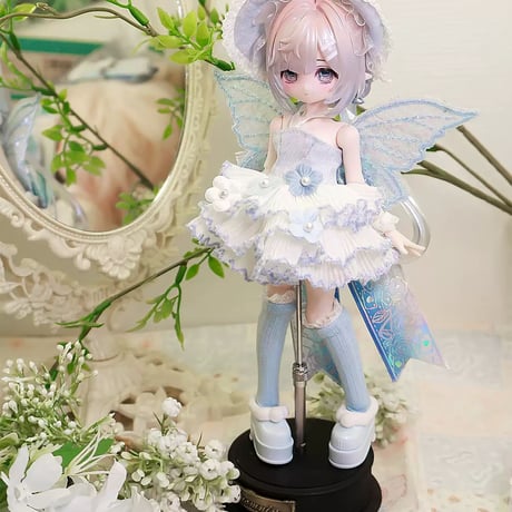 【予約販売｜6月中旬～7月中旬 お届け予定】幾何造物 「澄み羽の花頌」小型ドール向け ドール用の服 5点セット