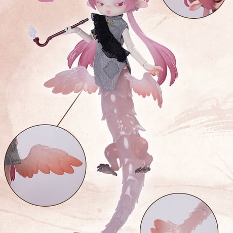 【現品即納】PENNY'S BOX x DOLLZONE「ADOU(アドゥー)＆ALU(アリュー)：龍と出会い夢」BJDブラインドドール シリーズ