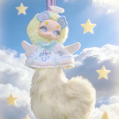 【現品販売】ODI STUDIO x Tutulong(トトリュ)  「ニャニャリュ：星願キャッチャー」ぬいぐるみチャーム シリーズ