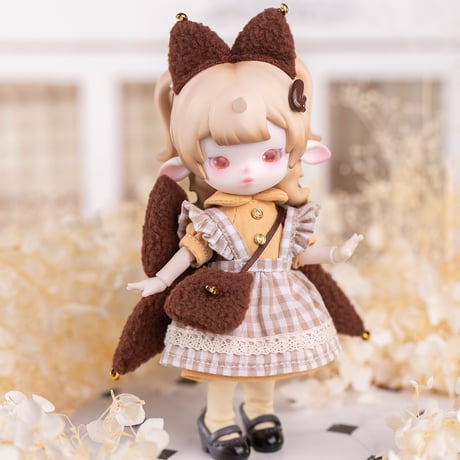 「森の子猫と森の子熊」数量限定 1/12スケール BJDドール用の服 6点セット【東京アイドール71】