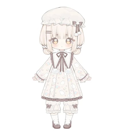 Milky様ご予約❤おねむちゃん♡エキゾチックベビー♡子猫ちゃん♡アートドール♡ おきがえ】からふるDreamin'『めばえ～夢見るねこちゃん