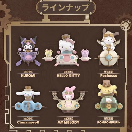 【予約販売：12月中旬～12月下旬 お届け予定】TOPTOY x サンリオ(SANRIO)「サンリオキャラクターズ：スチームパンク」シリーズ