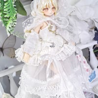 【予約販売｜6月中旬～7月中旬 お届け予定】幾何造物 「純白の花嫁」小型ドール向け ドール用の服 4点セット