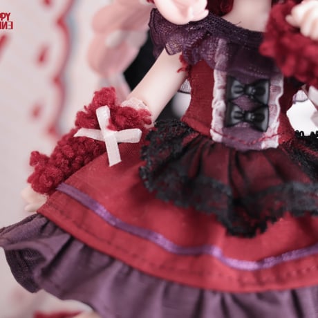 【現品販売】Happy Engine「ルルリン物語：赤兔・燼」小型ドール向け ドール用の服 5点セット