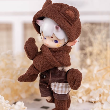 「森の子猫と森の子熊」数量限定 1/12スケール BJDドール用の服 6点セット【東京アイドール71】