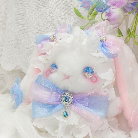 【予約販売：6月下旬～7月下旬 お届け予定】BearStar ロリータファッション 垂れ耳(たれみみ) うさぎ ぬいぐるみ【夢境】