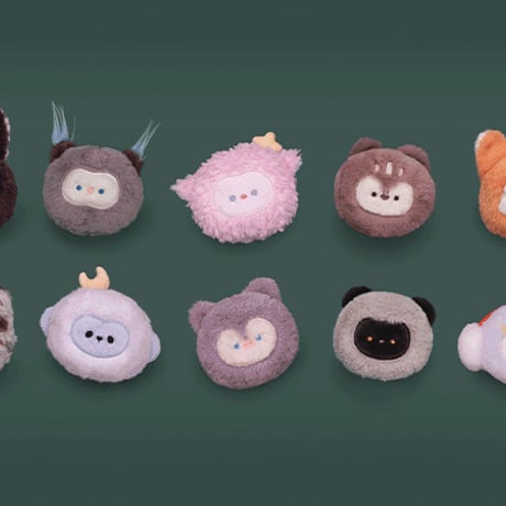【現品販売】FINDING UNICORN x FARMER BOB 「MINI-Night Monster：ミニ怪奇ナイトツアーズ」 丸型ぬいぐるみ シリーズ