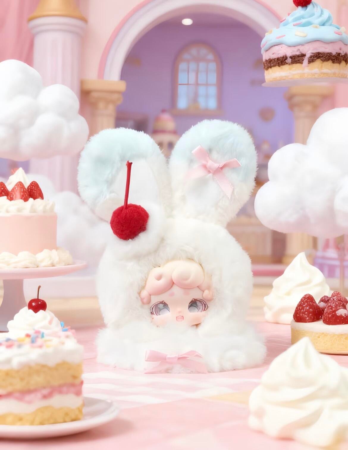 現品販売】LUCKY DEER NAI 「おやすみ兎：ふわふわ氷」 ぬいぐるみ