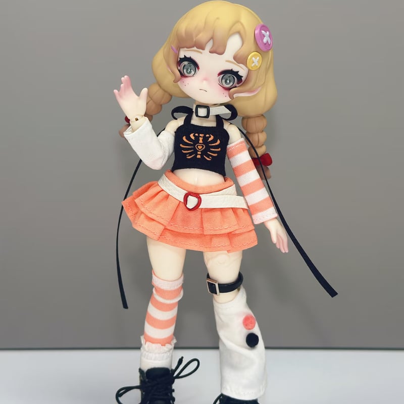ハコヤナギ様オーダー品ミニチュアドール服 1/6サイズドール用】PNS Magical☆CUTE～Burning Passion♪～ドレスset