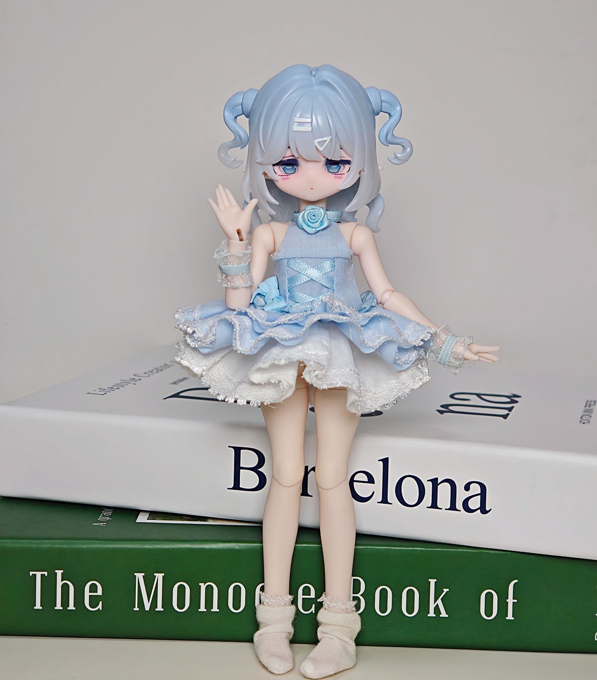 e*i様 ドール用衣装 (薔薇のシャツワンピース 半袖　レッド)1/4サイズ　ハ 予約販売｜12月頃 お届け予定】UNNA「霧ノ島の薔薇」小型ドール向け
