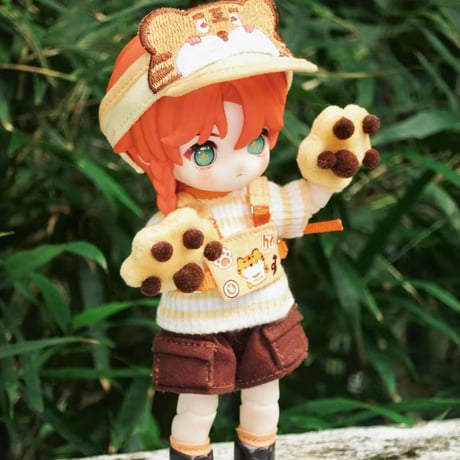 【予約販売｜12月頃 お届け予定】次元界TOY x ドール服キャッチ「きびきび虎」小型ドール向け ドール用の服 6点セット