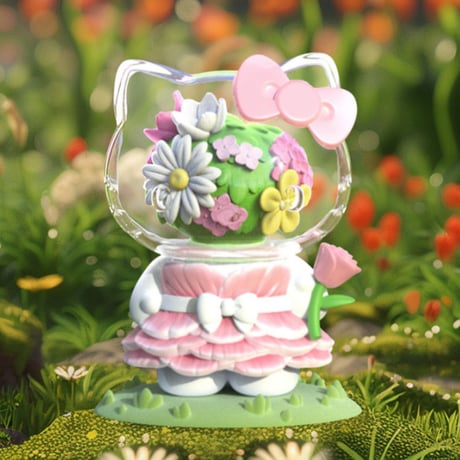 【予約販売：5月前半 お届け予定】MIGHTY JAXX サンリオ(Sanrio)「 Azuma Makoto：ハローキティと花」トレーディングフィギュア シリーズ