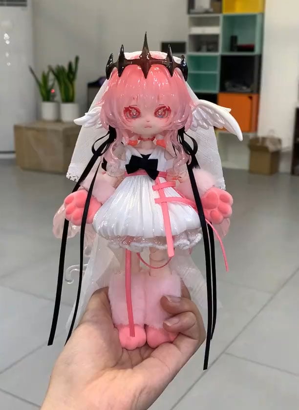 ルナに捧ぐ for moon 水中月、魔女bjd ドール　ブラインドドール 現品販売】<数量限定>合玩文化「ルナに捧ぐ」単品ドール「水中月」(青