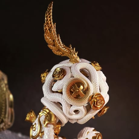 【予約販売：2025年6月中 お届け予定】Good Night Series-Snake & Flowers-Gold 「蛇と花：金」【コレクションフィギュア】