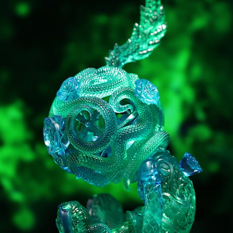 【予約販売：2025年6月中 お届け予定】Good Night Series-Snake & Flowers-Gold 「蛇と花：翡翠」【コレクションフィギュア】