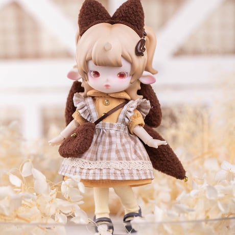 「森の子猫と森の子熊」数量限定 1/12スケール BJDドール用の服 6点セット【東京アイドール71】