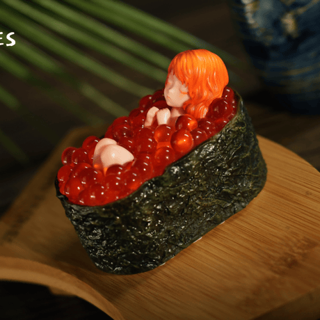 【予約販売：2025年8月中 お届け予定】WeArtDoing Sleeping Beauty-Sushi Fairies-Ikura「寿司精霊：いくらの軍艦巻き」 【コレクションフィギュア】