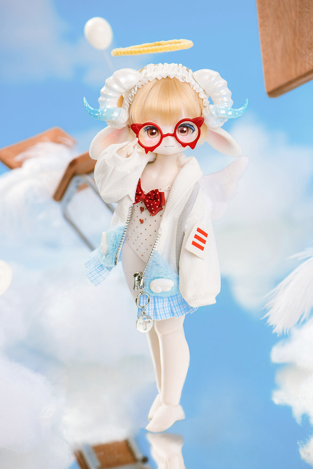 予約販売：2024年2月以降 お届け予定】TinyFox 悪魔と天使の混血子羊