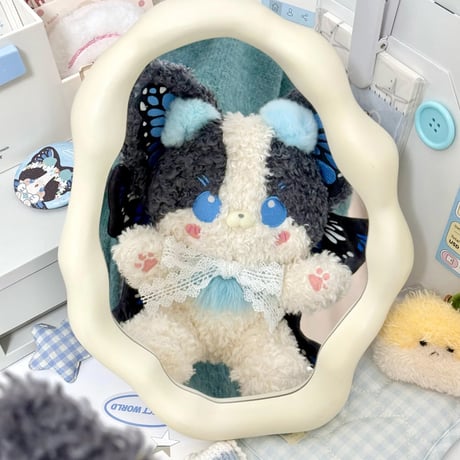 【現品販売】幻想工坊「猫丸の幻想島｜MioKoo Mirage Lab」蝶の犬、EVE(イヴ)  Mサイズ 26cm ぬいぐるみ