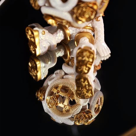 【予約販売：2025年6月中 お届け予定】Good Night Series-Snake & Flowers-Gold 「蛇と花：金」【コレクションフィギュア】