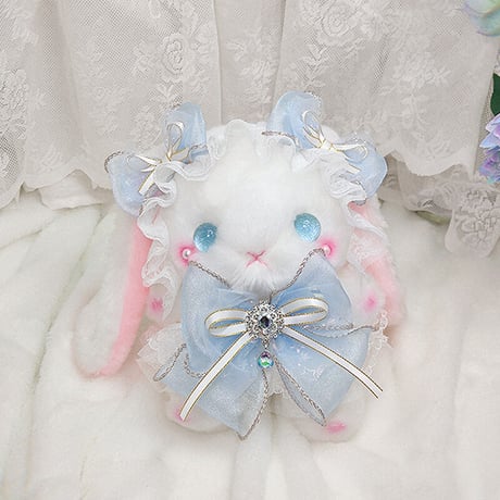 【予約販売：6月下旬～7月下旬  お届け予定】BearStar ロリータファッション 垂れ耳(たれみみ) うさぎ ぬいぐるみ【フェアリーランド】（全4色、お選び可能）