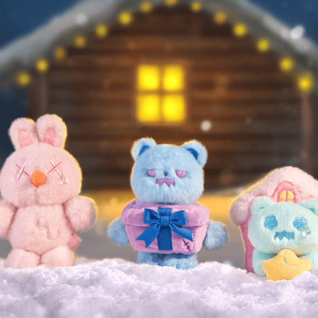 【現品販売】FINDING UNICORN x Shinwoo 「The Cold Hug: 冬の温もり」 ぬいぐるみキーホルダーシリーズ