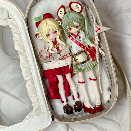【現品販売】不可食用人形 1/8スケール及び小型ドール対応 高級ドールコレクションおでかけバッグ（全2色・選択可）