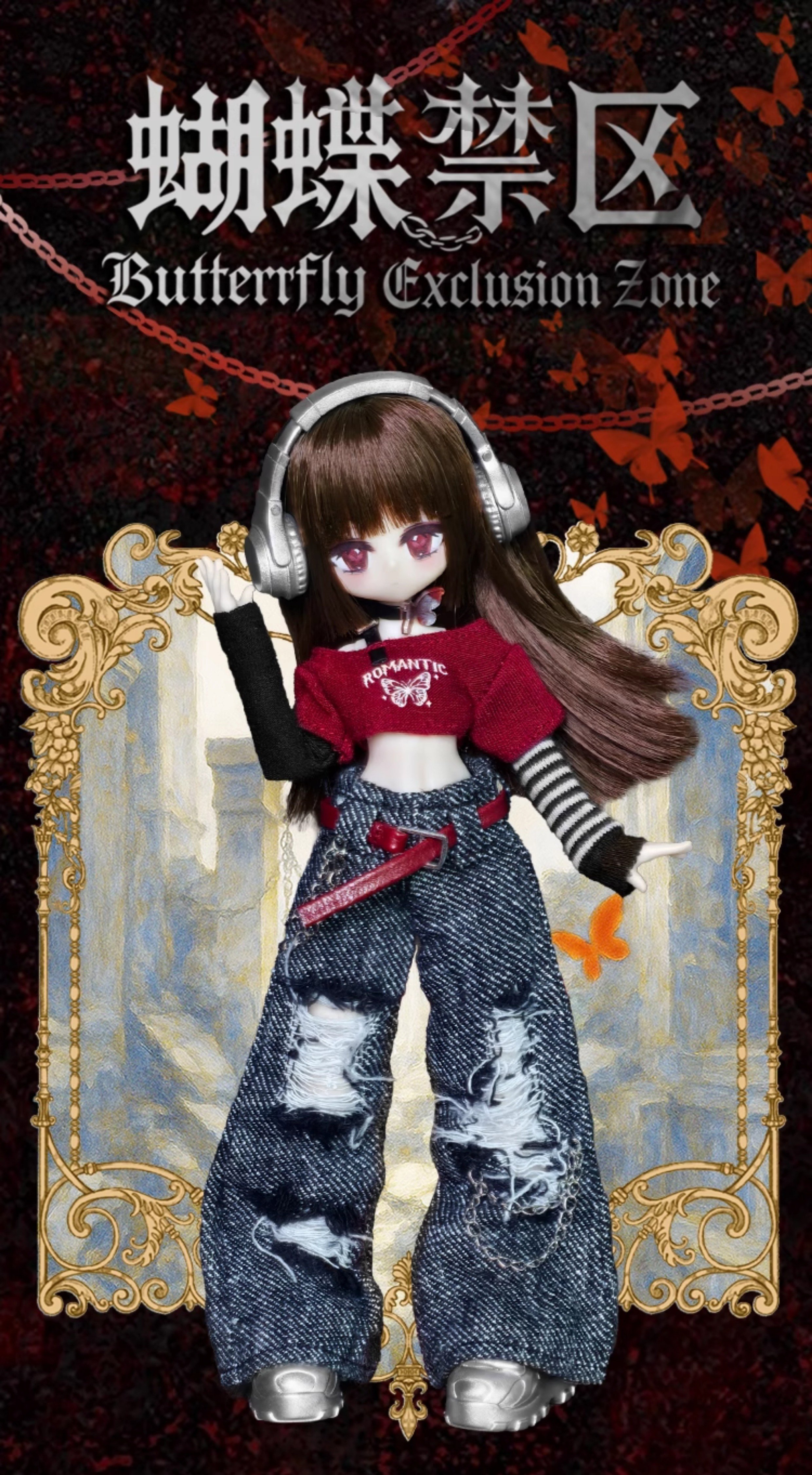 ドール用の討伐服　蝶々アクセサリー確認用に original