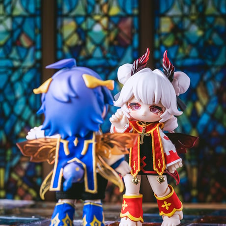 【現品販売】天堂制造Studio「KUKAKA(クカカ)：祈る者と審判者」1/12スケール BJD 球体関節可動ドール 「祈る者 ジュウジュウ」 単品ドール
