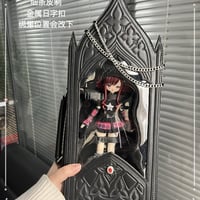 【現品販売】「心の暗面」 特1/6 スケール対応 高級ドールコレクションおでかけバッグ【黒色】