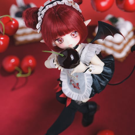 【予約販売：2024年9月中 お届け予定】※当店限定選び特典付き※TinyFox  桜ん坊小悪魔 チェリー 1/6スケールMJDドール  <新ボディ採用>【フルセット】