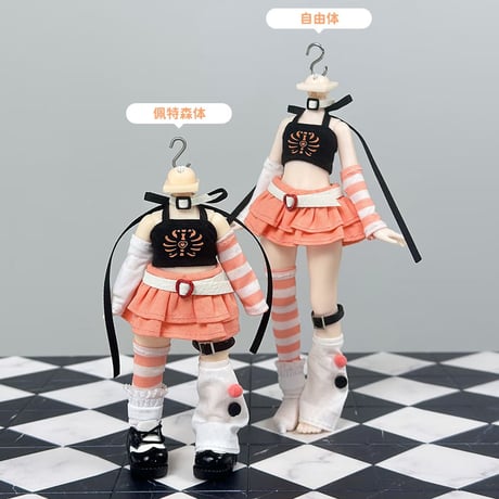 【現品販売】次元界TOY x ドール服キャッチ「Stage Butterfly」小型ドール向け ドール用の服 10点セット