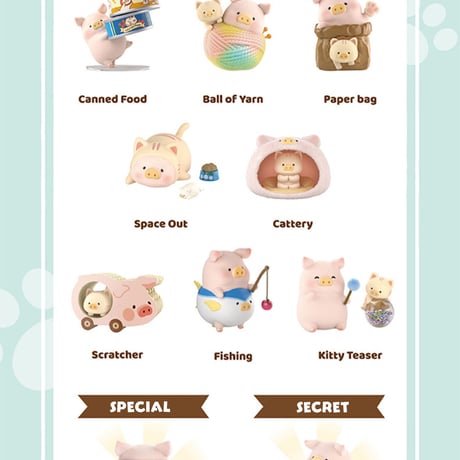 【予約販売：7月下旬～8月中旬 お届け予定】52TOYS TOYZEROPLUS × CICI’S STORY 子豚LULU 「Caturday：猫との暮らし」シリーズ