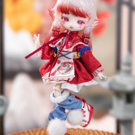 【現品販売】PENNY'S BOX「ペニーズワードローブ：開運」小型ドール向け ドール用の服 6点セット