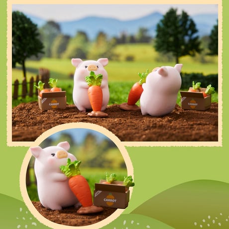 【予約販売：7月下旬～8月中旬 お届け予定】52TOYS TOYZEROPLUS × CICI’S STORY 子豚LULU「My Sweet Farm Garden:農場」シリーズ