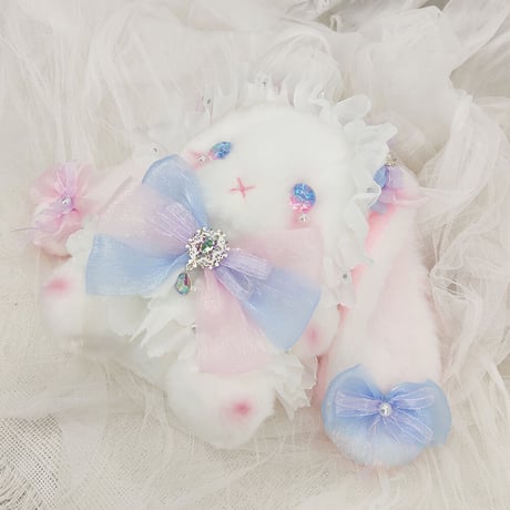 【予約販売：6月下旬～7月下旬 お届け予定】BearStar ロリータファッション 垂れ耳(たれみみ) うさぎ ぬいぐるみ【夢境】