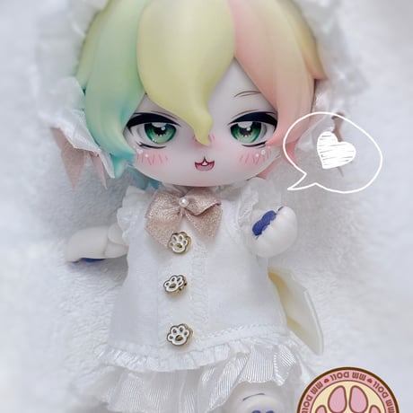 【予約販売：12月下旬〜1月下旬 お届け予定】MMDOLL x UFDOLL 「綿綿の異世界冒険SP：白色スカート」ドール用の服 2点セット