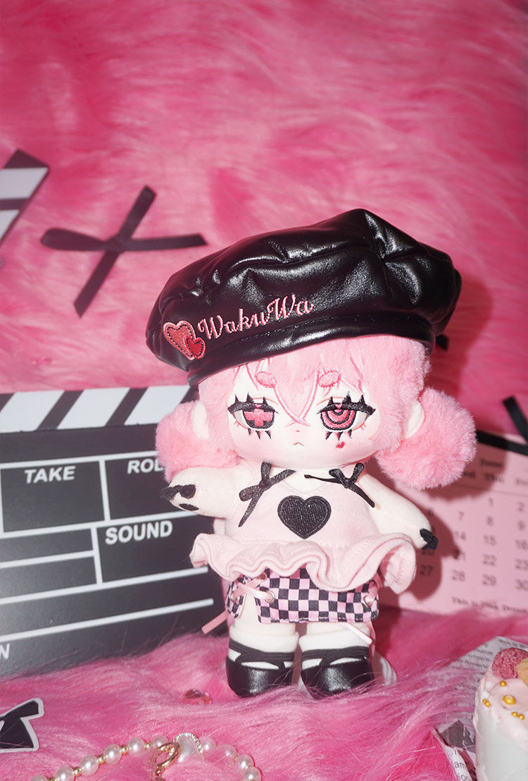 2#716 20cmぬい服(無属性) ハンドメイド プリズムピンク×WHレース 2#716 20cmぬい服(無属性) ハンドメイド プリズムピンク×WH